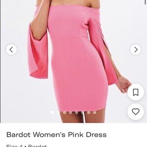 Bardot Strapless Pink Dress